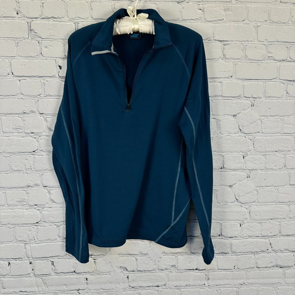 Eastern Mountain Sports Men's 1/4 Zip‎ Polartec® Base Layer Top, Size M, Blue